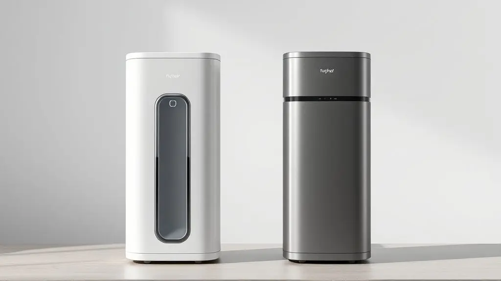 Comparativo lado a lado dos purificadores de água Electrolux PE12 e PE15X, destacando o design moderno e as diferenças visuais entre os modelos.