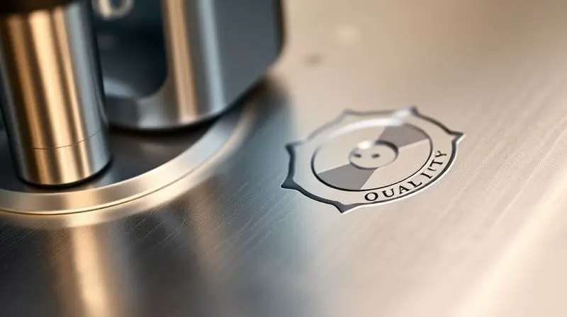 Selo de garantia de qualidade em um fundo moderno, representando a confiabilidade e a boa reputação da marca Midea.