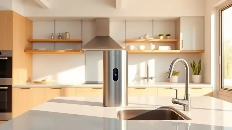 Veredito final mostrando o purificador de água Consul CPB34 perfeitamente integrado em uma cozinha moderna e elegante.